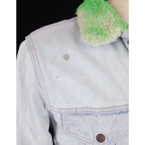 NotSoNormal Look Inside Faux Shearling Denim Jacket M Mens NSN $487 - Picture 5 of 16